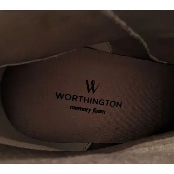 New! Worthington Lorna Memory Foam Taupe Pointed Toe Heeled Ankle Boot, 9M - Picture 6 of 6